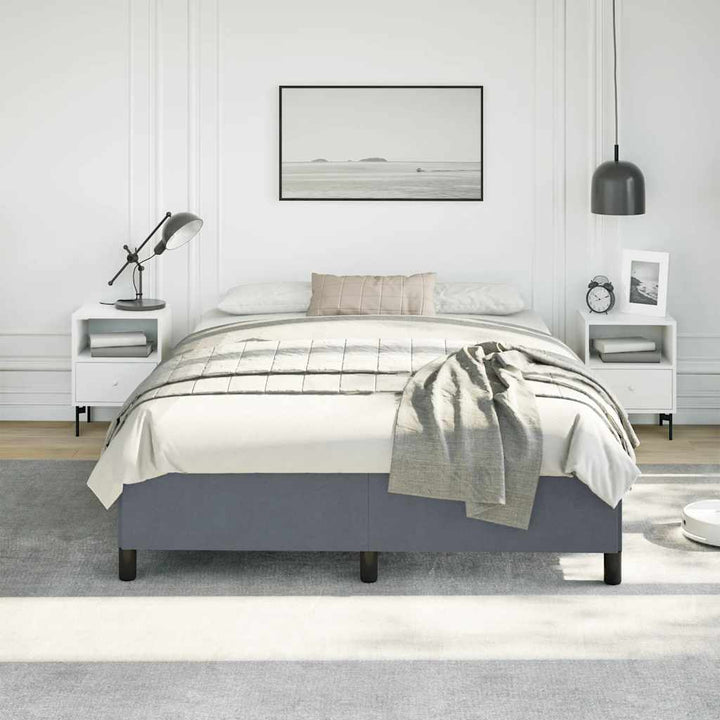 sengestel uden madras mørkegrå 137x190 cm fløjl