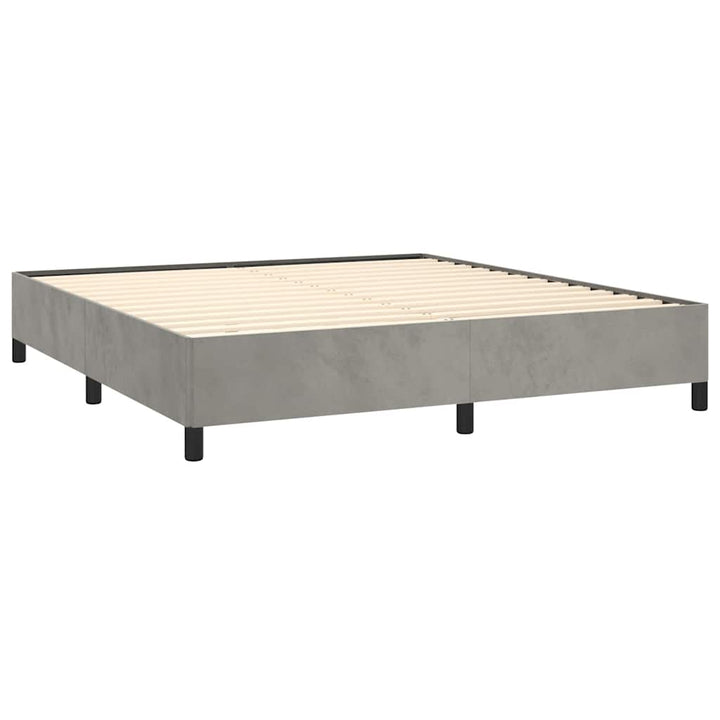 sengestel uden madras lysegrå 152x203 cm queen size velour