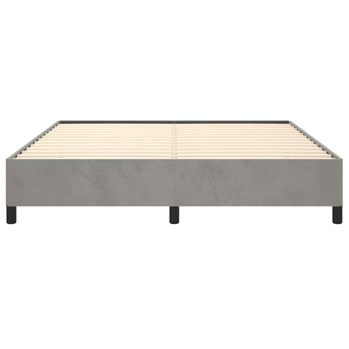 sengestel uden madras lysegrå 152x203 cm queen size velour