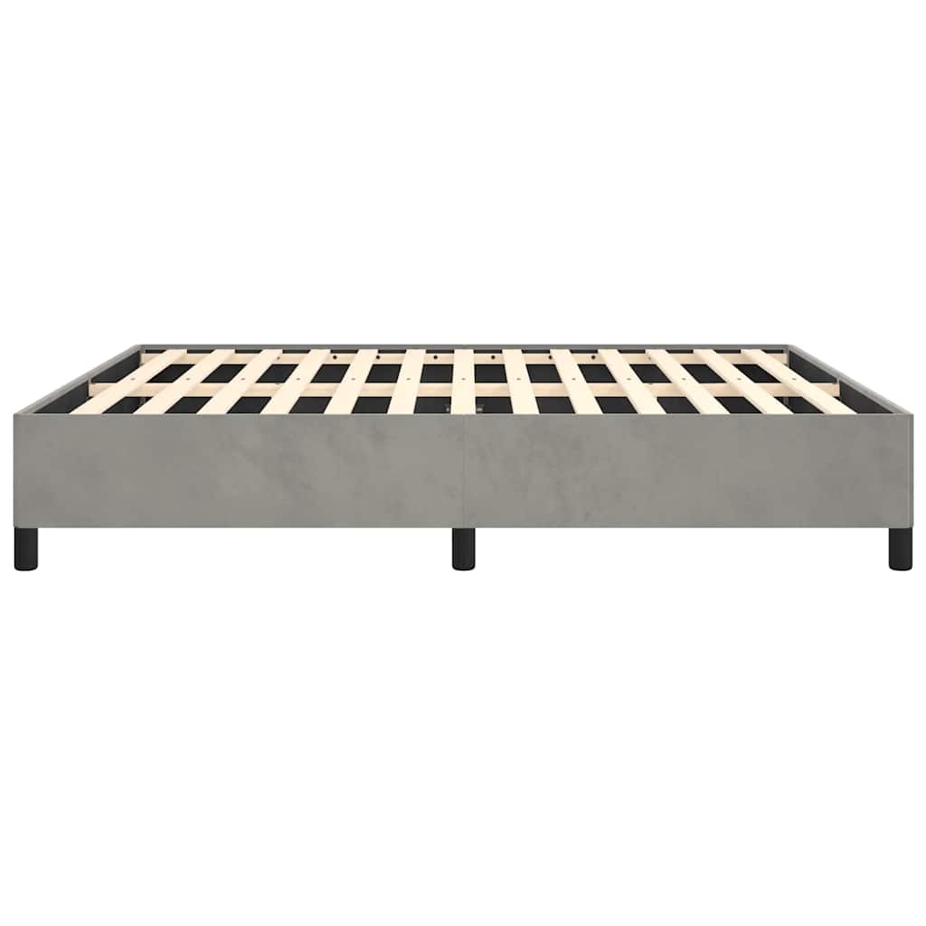 sengestel uden madras lysegrå 152x203 cm queen size velour