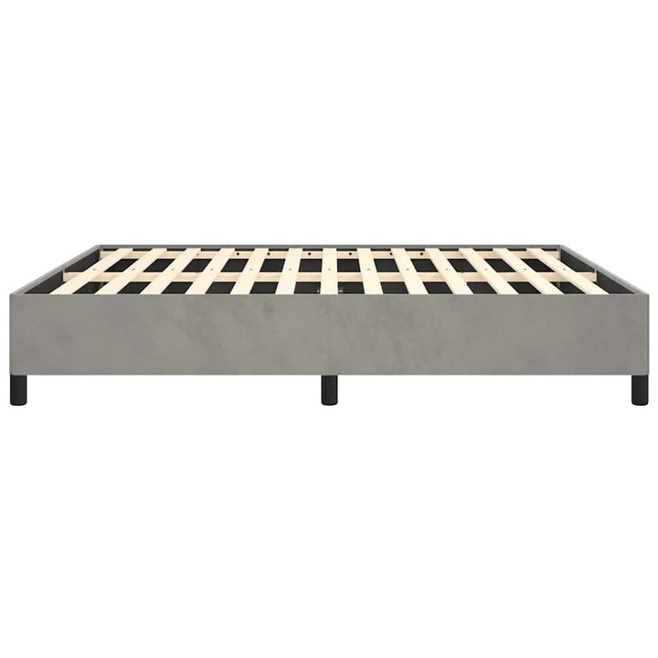 sengestel uden madras lysegrå 152x203 cm queen size velour