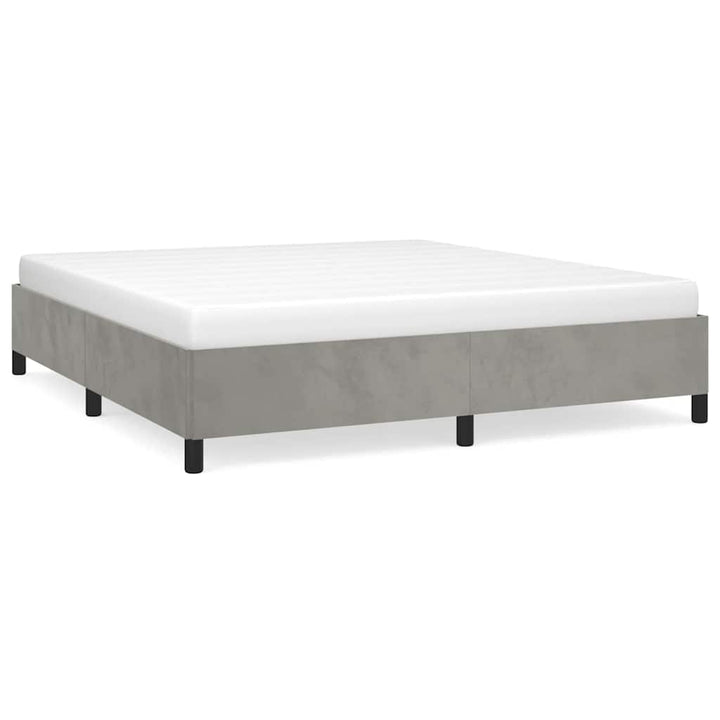 sengestel uden madras lysegrå 193x203 cm kingsize velour