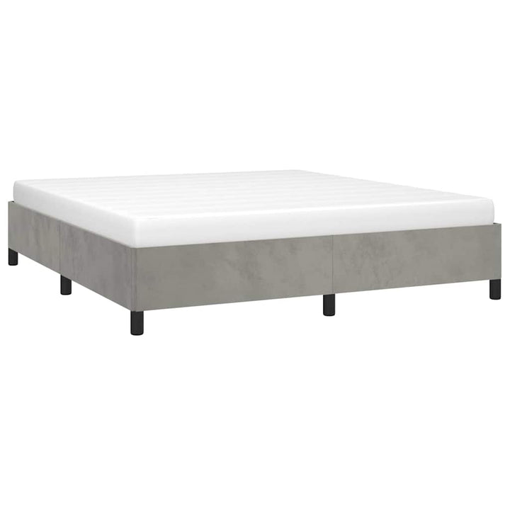 sengestel uden madras lysegrå 193x203 cm kingsize velour