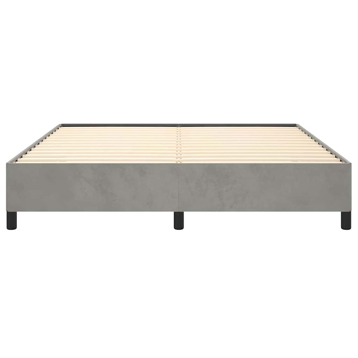 sengestel uden madras lysegrå 193x203 cm kingsize velour