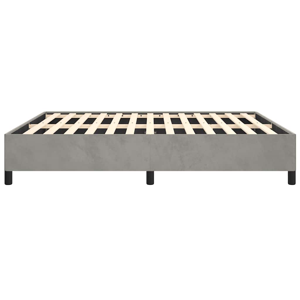 sengestel uden madras lysegrå 193x203 cm kingsize velour