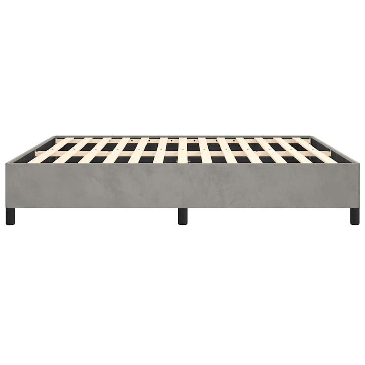 sengestel uden madras lysegrå 193x203 cm kingsize velour