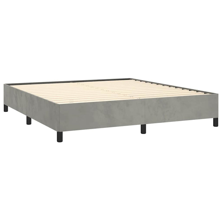 sengestel uden madras lysegrå California King velour