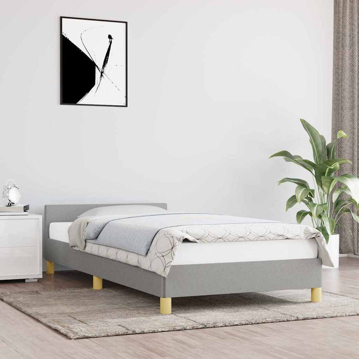 Sengeramme uden madras Lysegrå 90x190 cm Stof