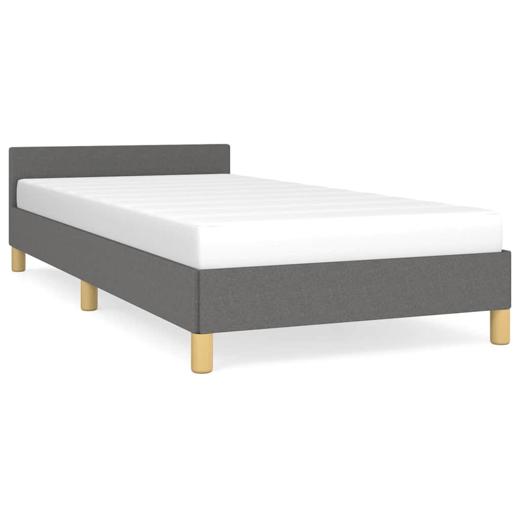 Sengeramme uden madras Mørkegrå 100x200 cm Stof