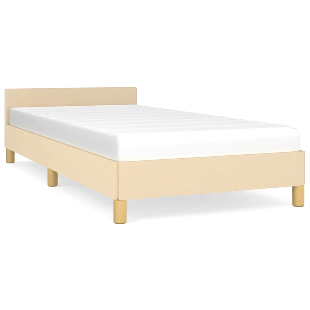 Sengeramme uden madras Creme 100x200 cm Stof