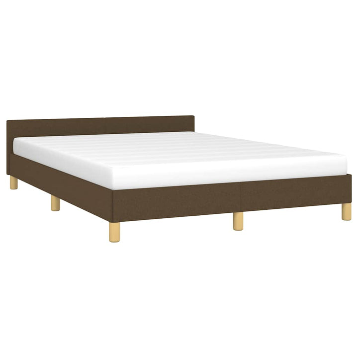 sengeramme uden madras 140x190 cm stof mørkebrun