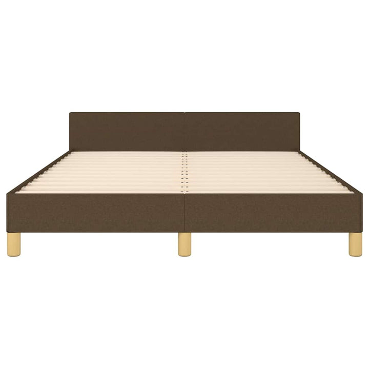 sengeramme uden madras 140x190 cm stof mørkebrun