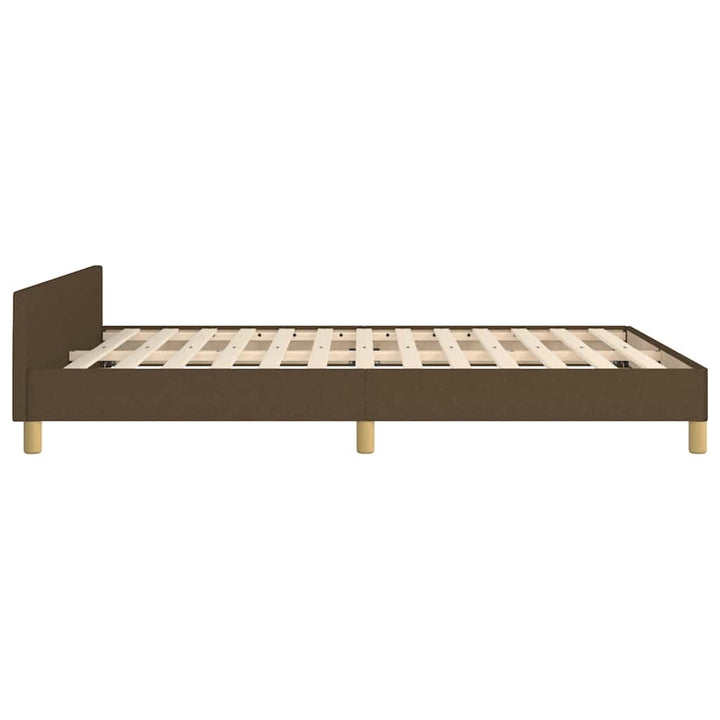 sengeramme uden madras 140x190 cm stof mørkebrun