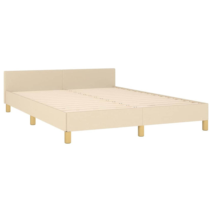 sengeramme uden madras 140x190 cm stof cremefarvet