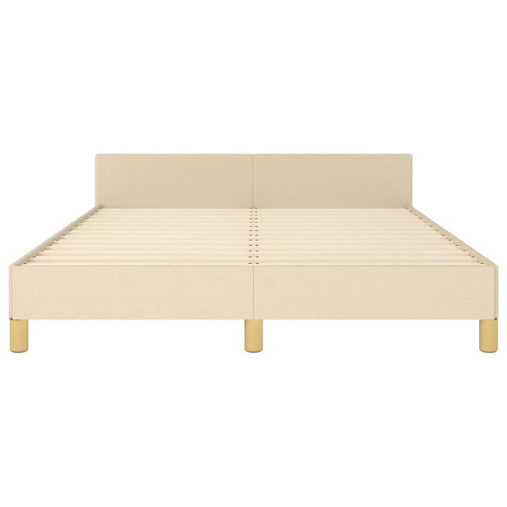 sengeramme uden madras 140x190 cm stof cremefarvet