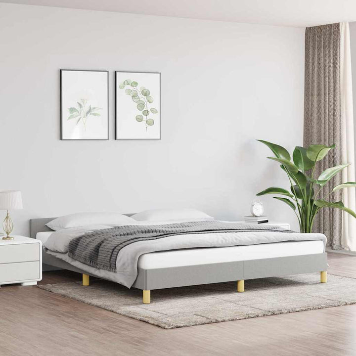 sengeramme uden madras 160x200 cm stof lysegrå
