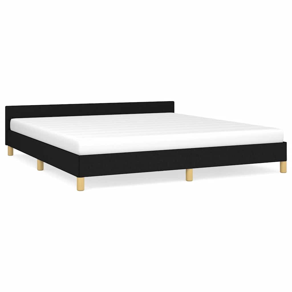 sengeramme uden madras 160x200 cm stof sort