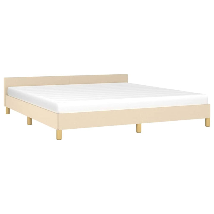 sengeramme uden madras 160x200 cm stof cremefarvet