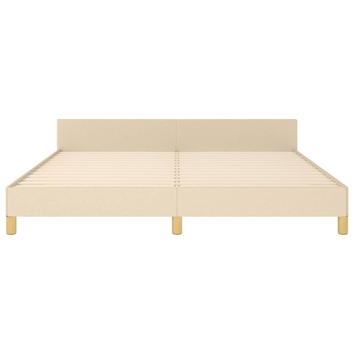 sengeramme uden madras 180x200 cm stof cremefarvet