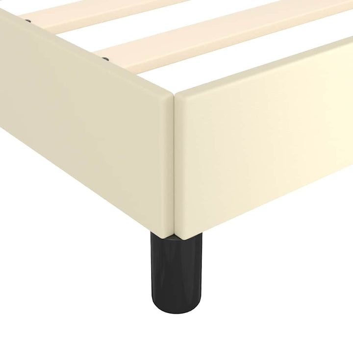 Sengeramme med hovedgærde uden madras Creme 80x200 cm