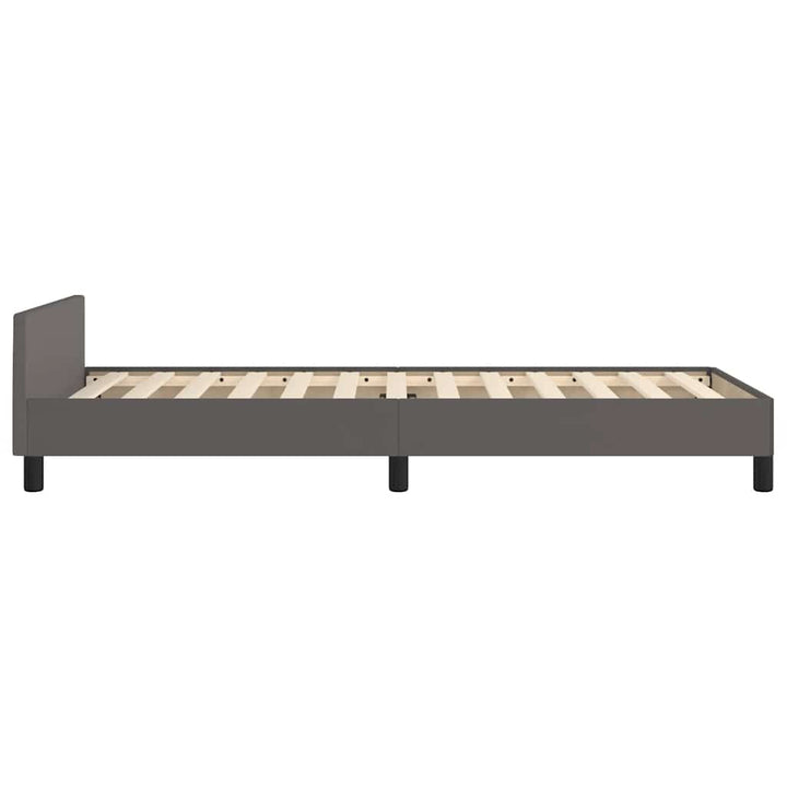 Sengeramme med hovedgærde uden madras Grå 80x200 cm