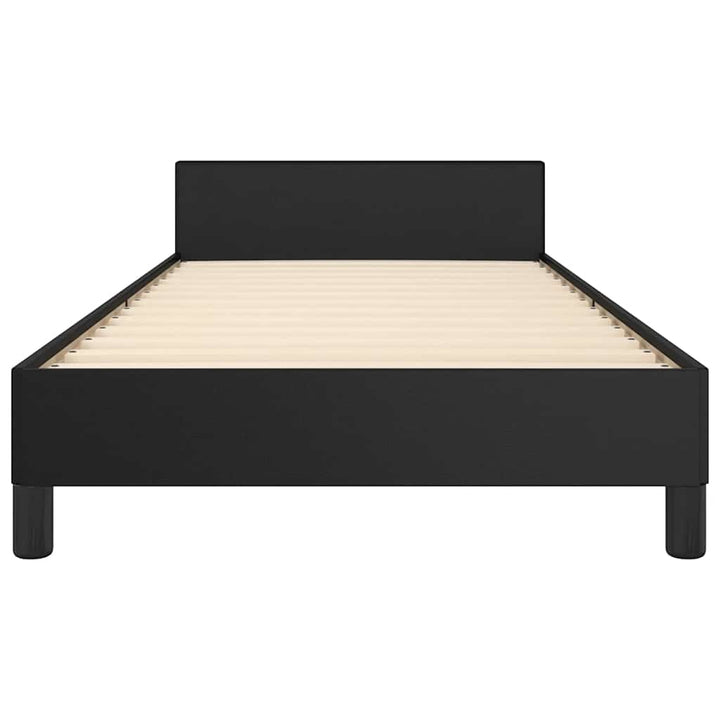 Sengeramme med hovedgærde uden madras Sort 90x190 cm
