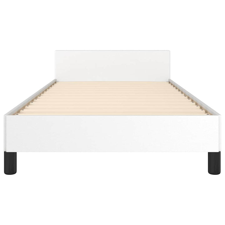 Sengeramme med hovedgærde uden madras Hvid 90x190 cm