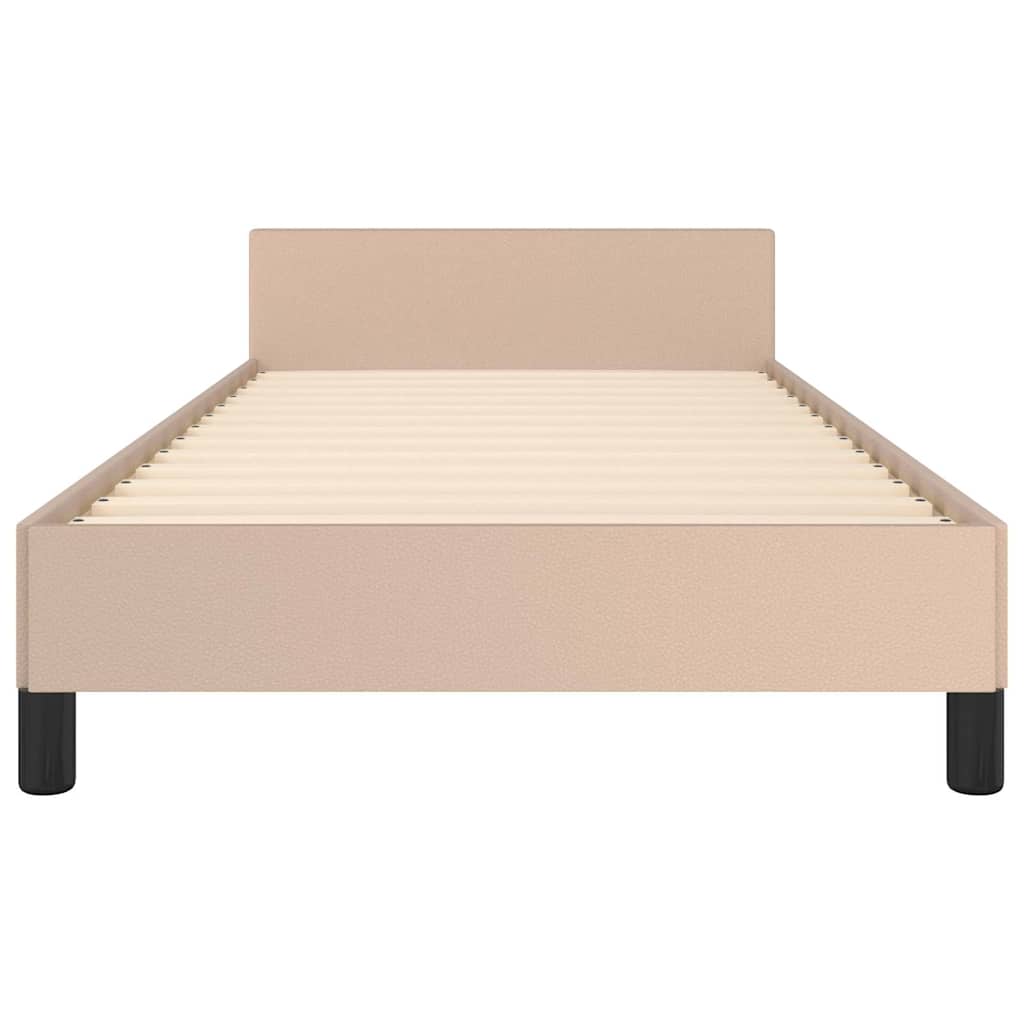 Sengeramme med hovedgærde uden madras Cappuccino 90x190 cm