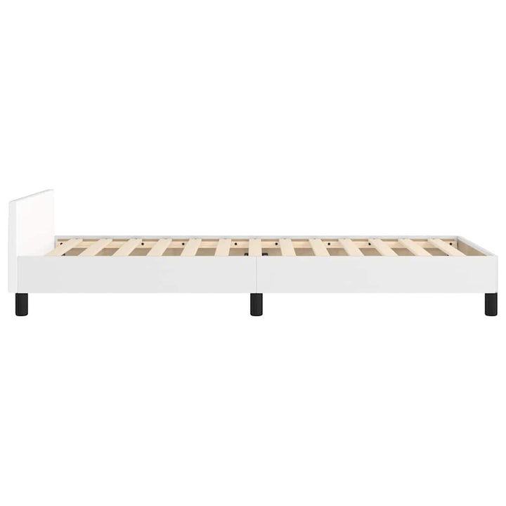 Sengeramme med hovedgærde uden madras Hvid 90x200 cm