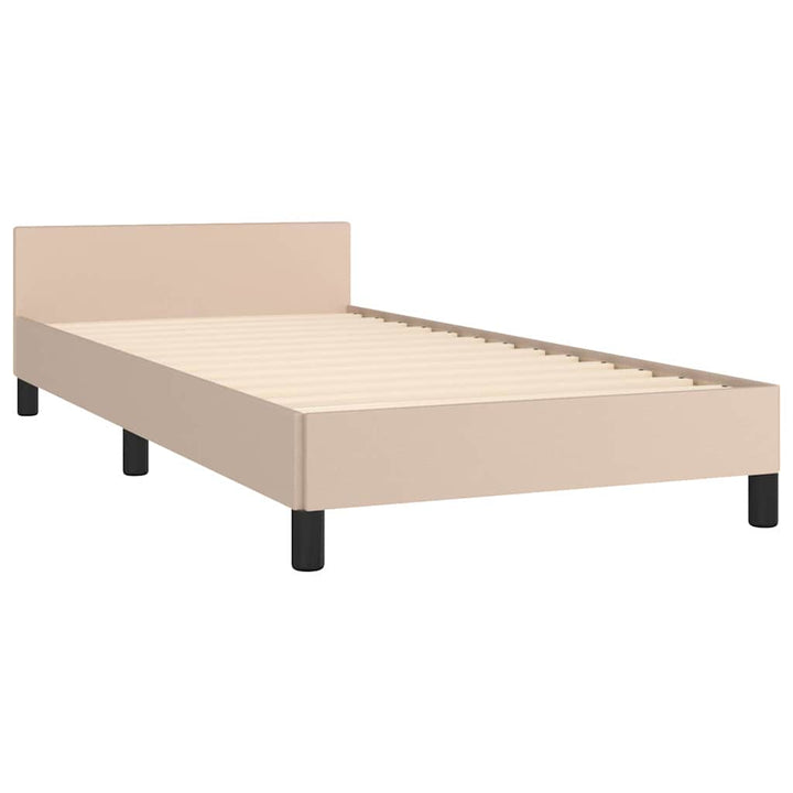 Sengeramme med hovedgærde uden madras Cappuccino 90x200 cm