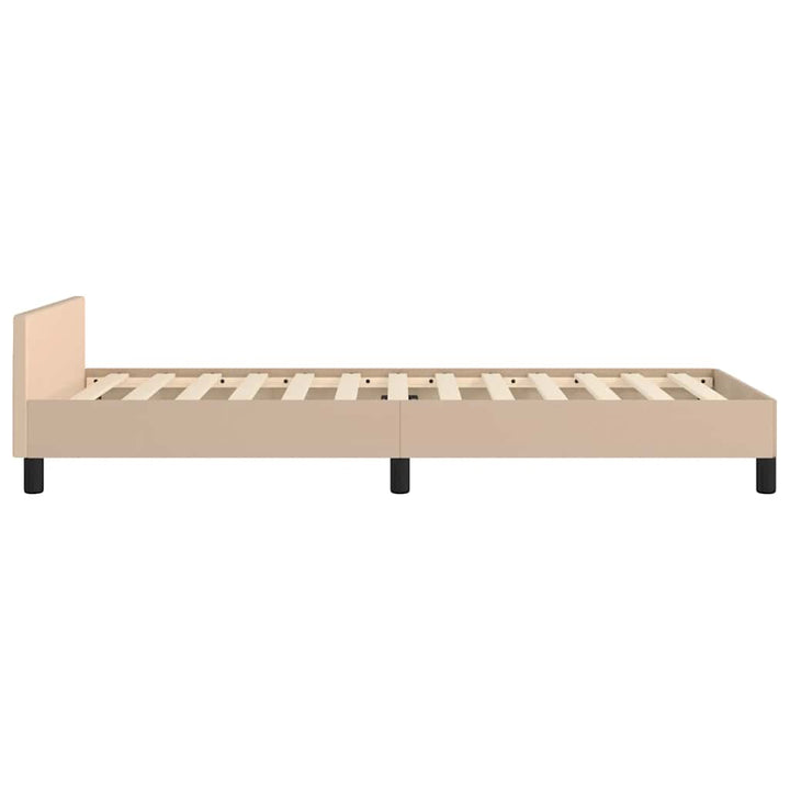 Sengeramme med hovedgærde uden madras Cappuccino 90x200 cm