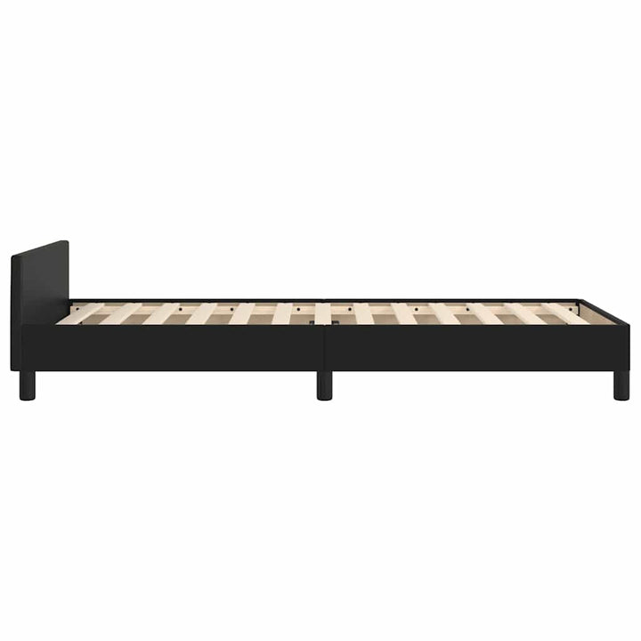 Sengeramme med hovedgærde uden madras Sort 100x200 cm