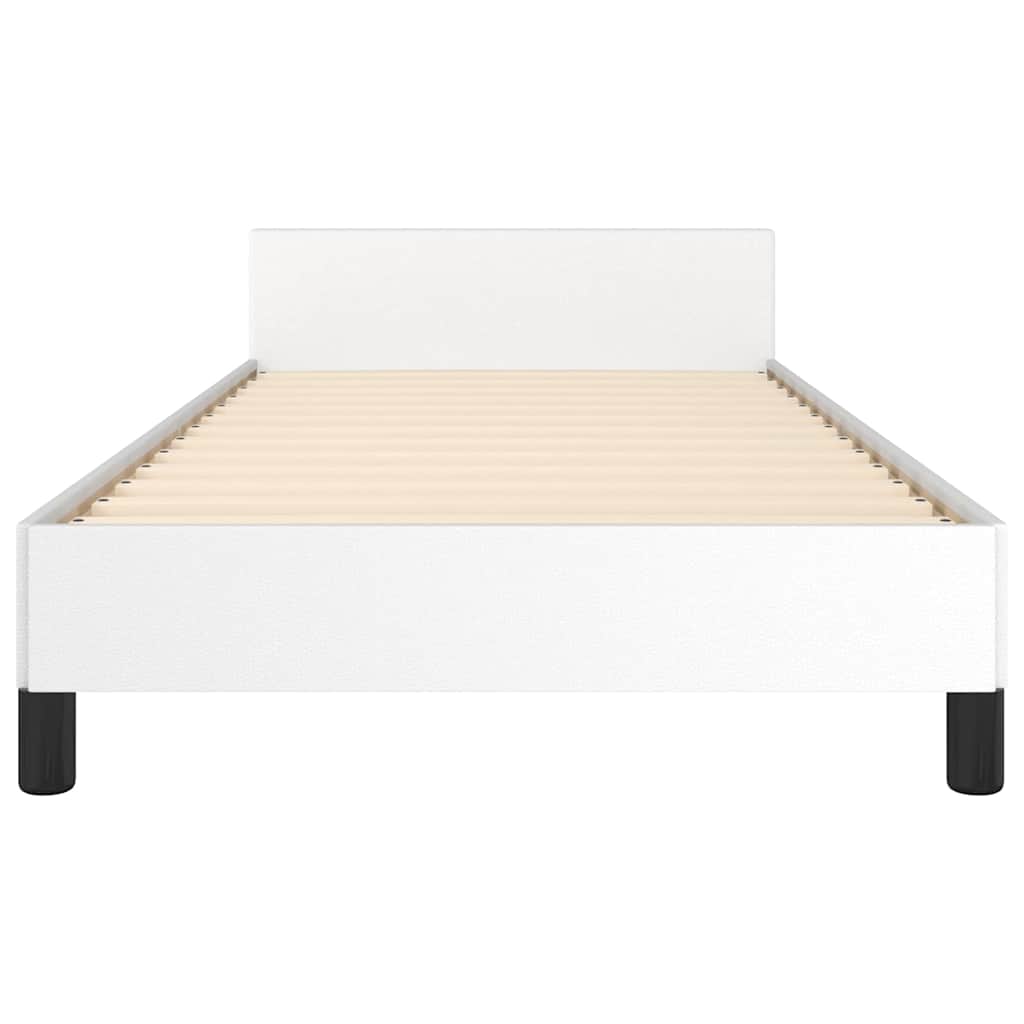 Sengeramme med hovedgærde uden madras Hvid 100x200 cm