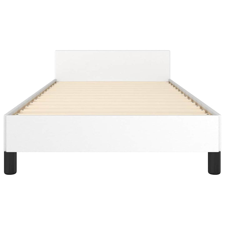 Sengeramme med hovedgærde uden madras Hvid 100x200 cm