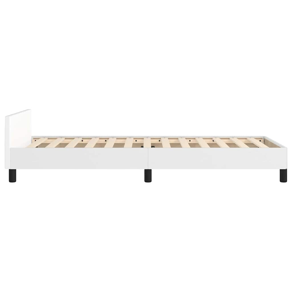 Sengeramme med hovedgærde uden madras Hvid 100x200 cm