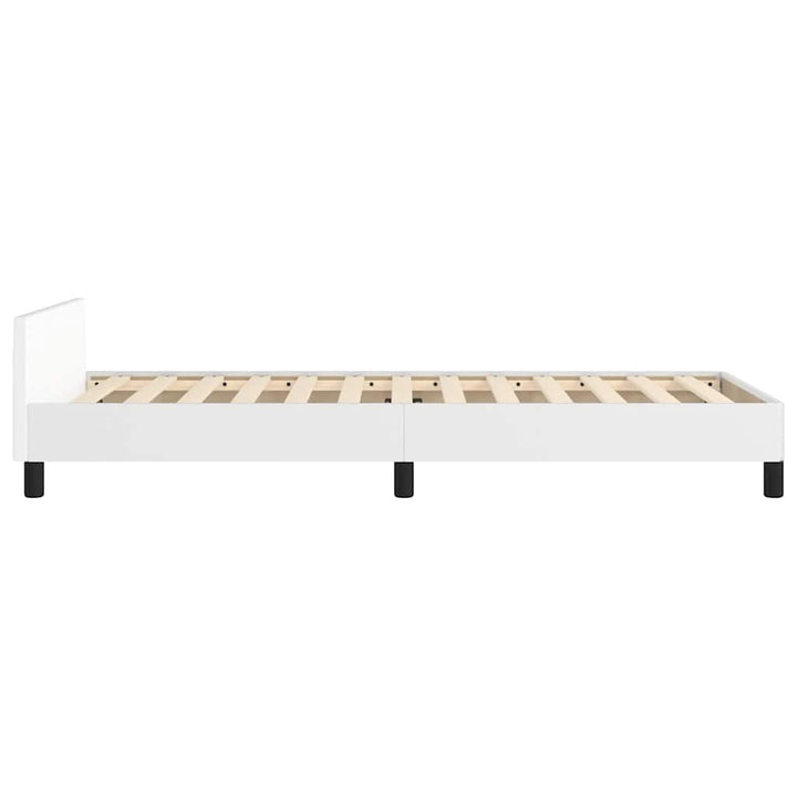 Sengeramme med hovedgærde uden madras Hvid 100x200 cm