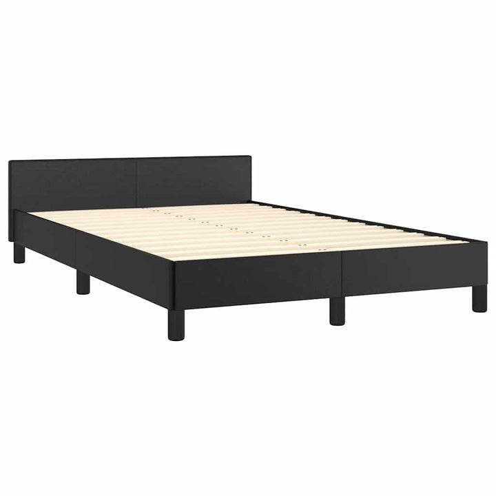 Sengeramme med hovedgærde uden madras Sort 120x200 cm