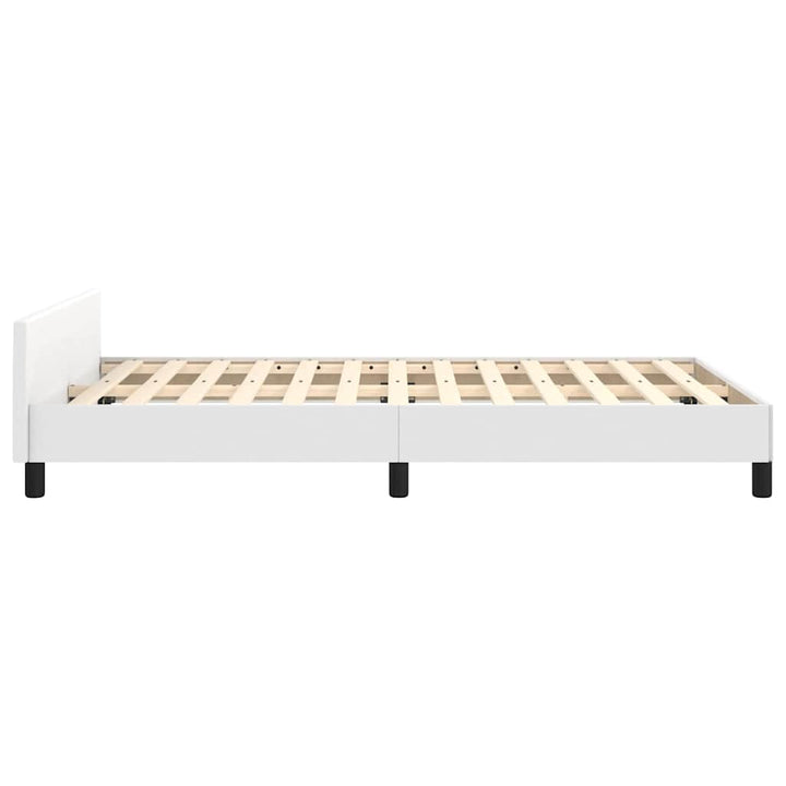 Sengeramme med hovedgærde uden madras Hvid 120x200 cm