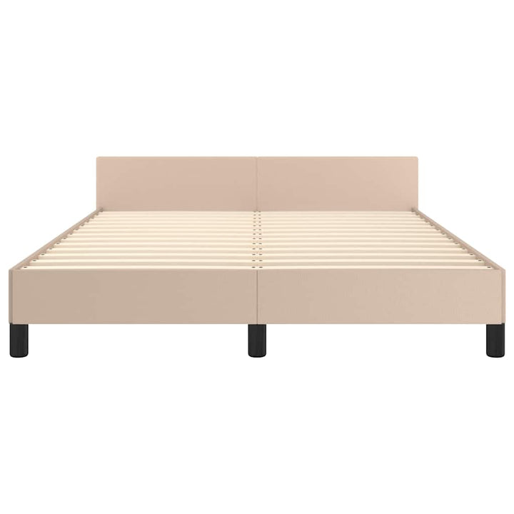 Sengeramme med hovedgærde uden madras Cappuccino 140x190 cm