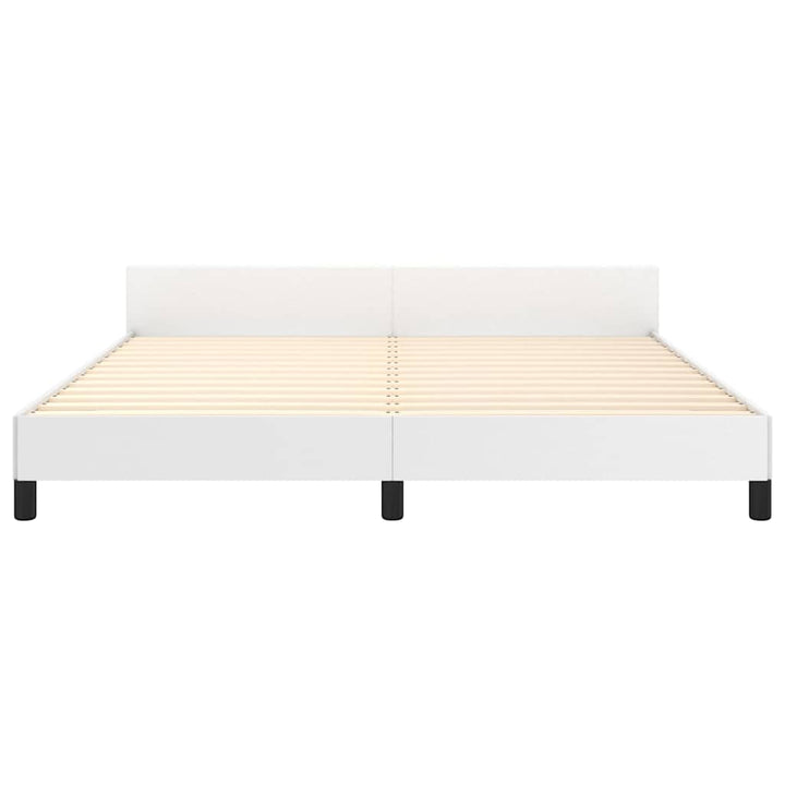 Sengeramme med hovedgærde uden madras Hvid 180x200 cm