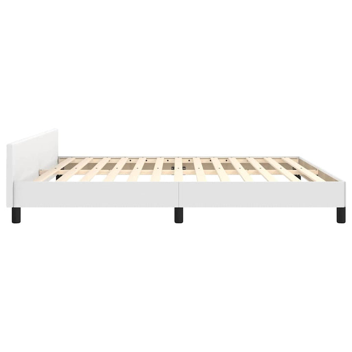 Sengeramme med hovedgærde uden madras Hvid 180x200 cm