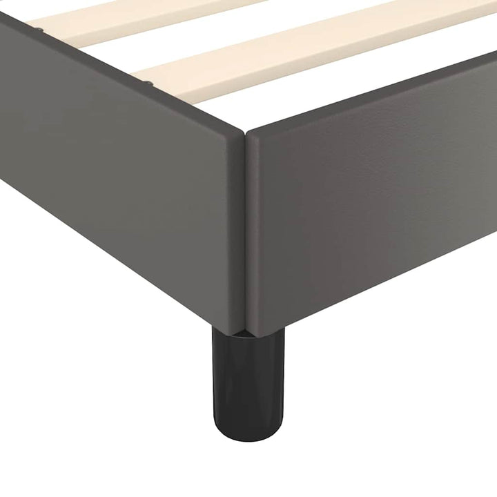 Sengeramme med hovedgærde uden madras Grå 180x200 cm