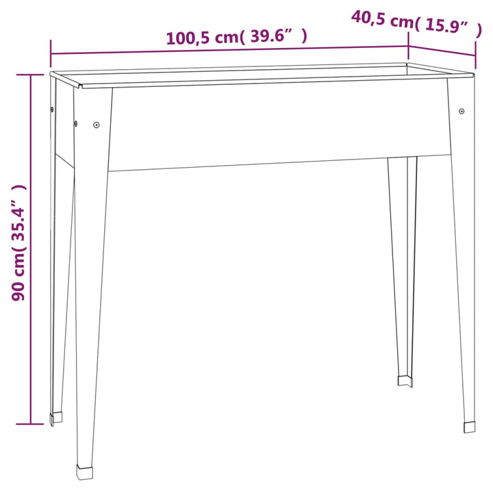 plantekasse 100,5x40,5x90 cm galvaniseret stål