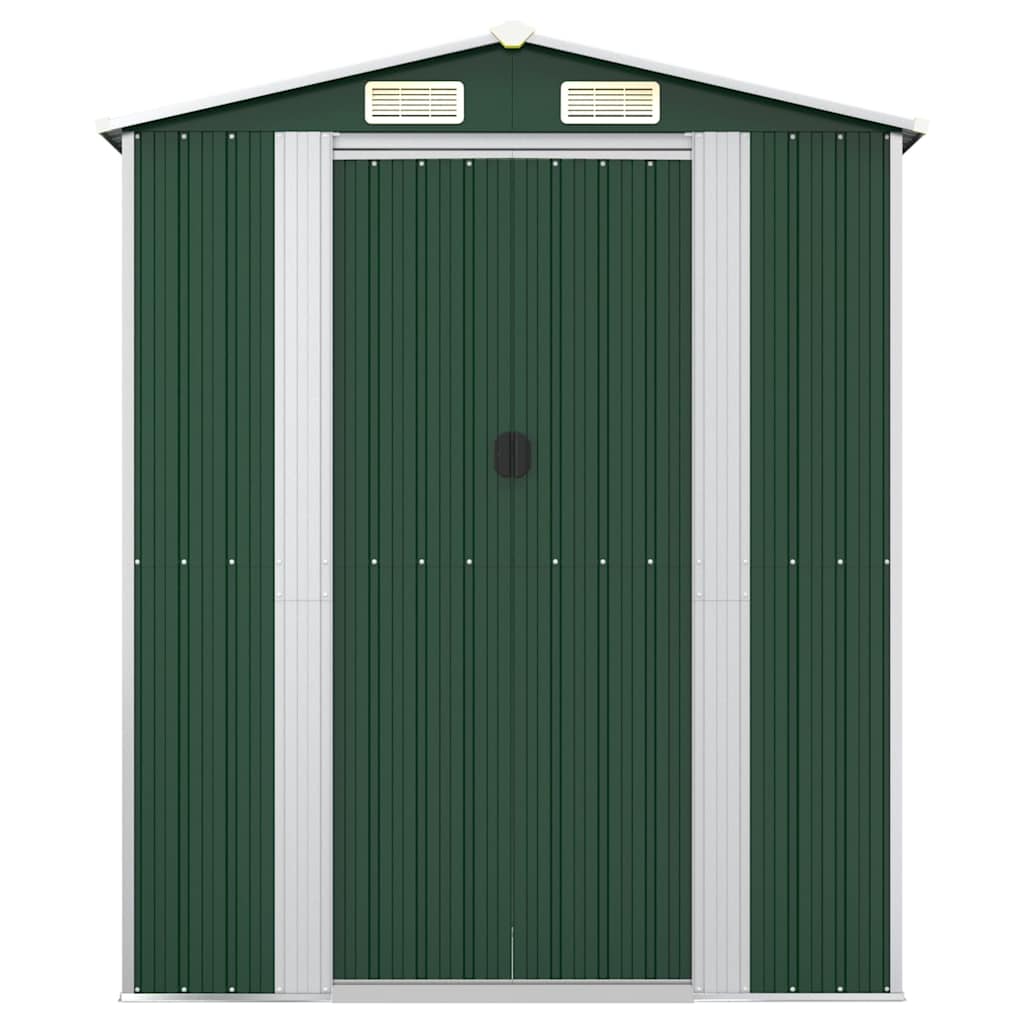 haveskur 192x108x223 cm galvaniseret stål grøn