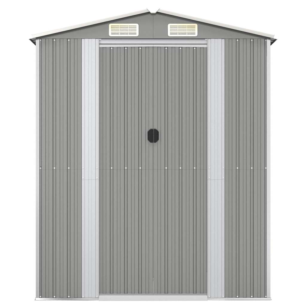 haveskur 192x108x223 cm galvaniseret stål lysegrå