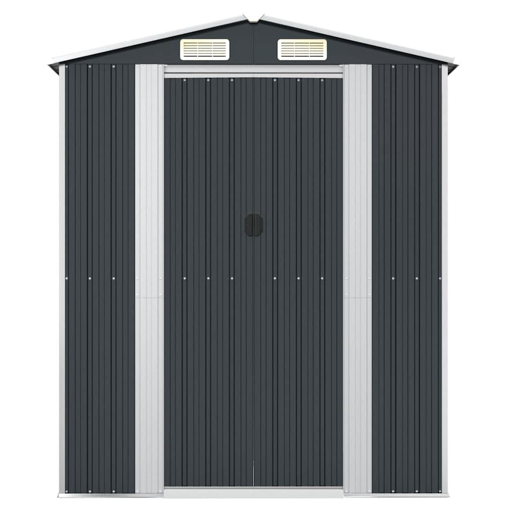 haveskur 192x108x223 cm galvaniseret stål antracitgrå