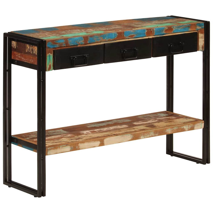 konsolbord 110x30x76 cm massivt genbrugstræ