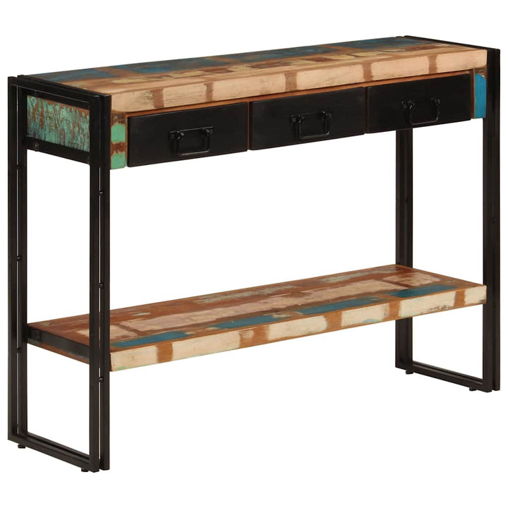 konsolbord 110x30x76 cm massivt genbrugstræ
