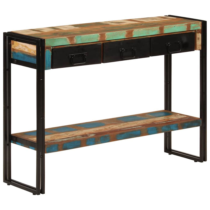 konsolbord 110x30x76 cm massivt genbrugstræ