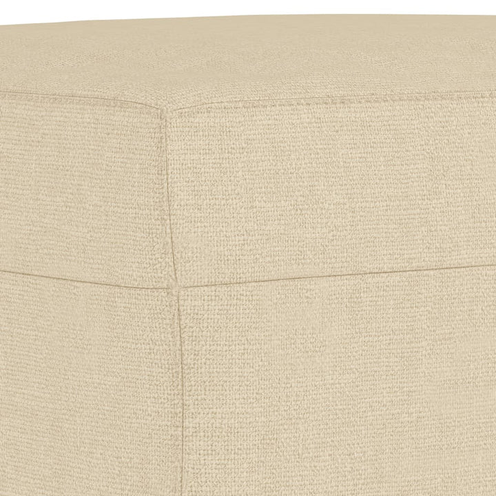 fodskammel 60x50x41 cm stof cremefarvet